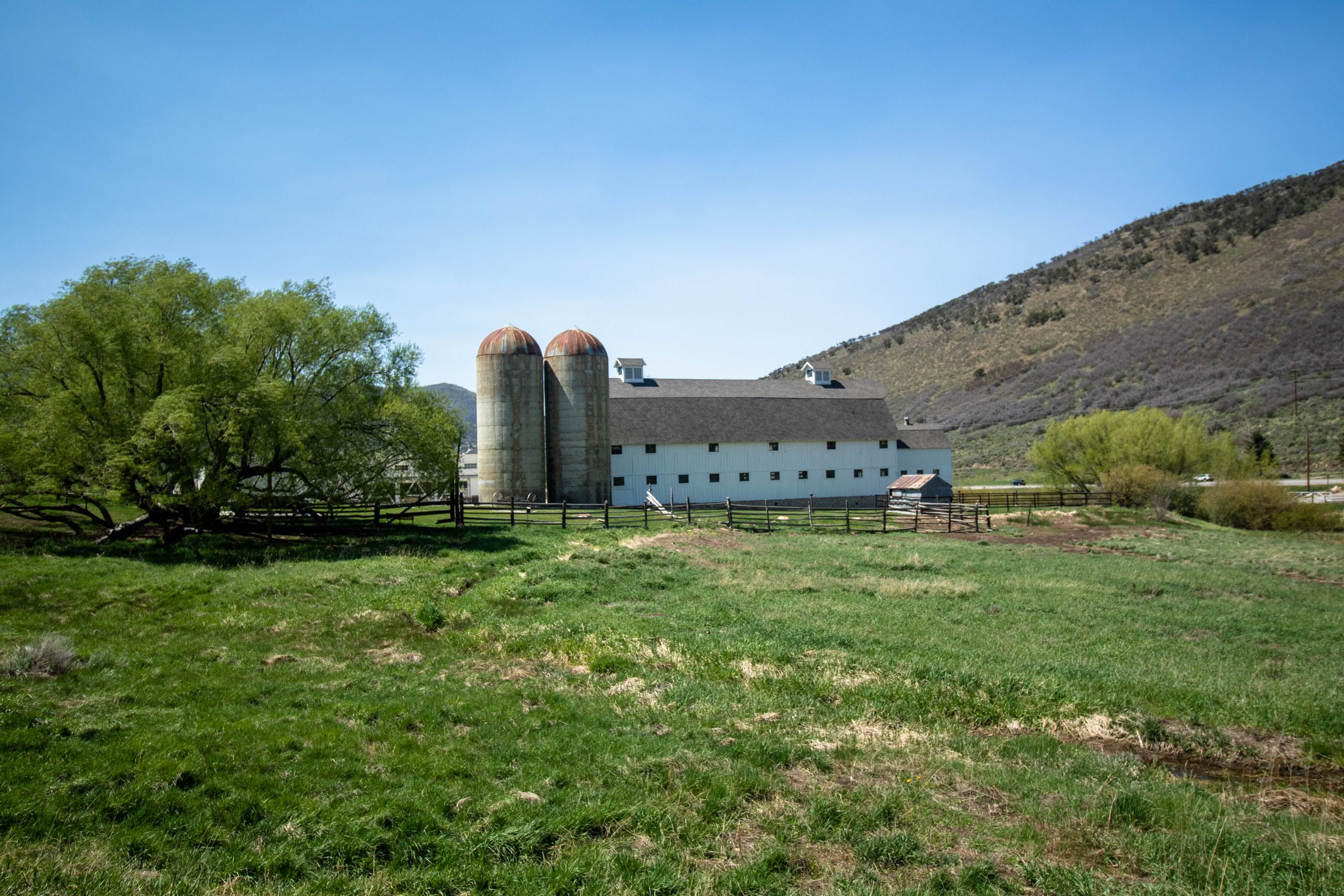 McPolin Barn, a white barn built in 1886 on the outskirts of Park City.